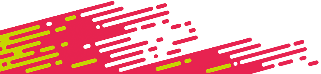 Keyvisual der Stadtwerke Ostmünsterland, schräg verlaufende pinke und grüne Balken