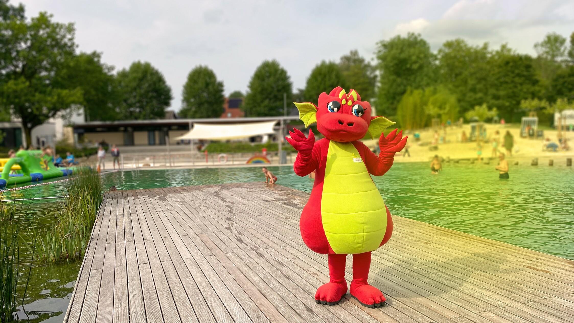 Drache Sofine, das Maskottchen der Stadtwerke Ostmünsterland