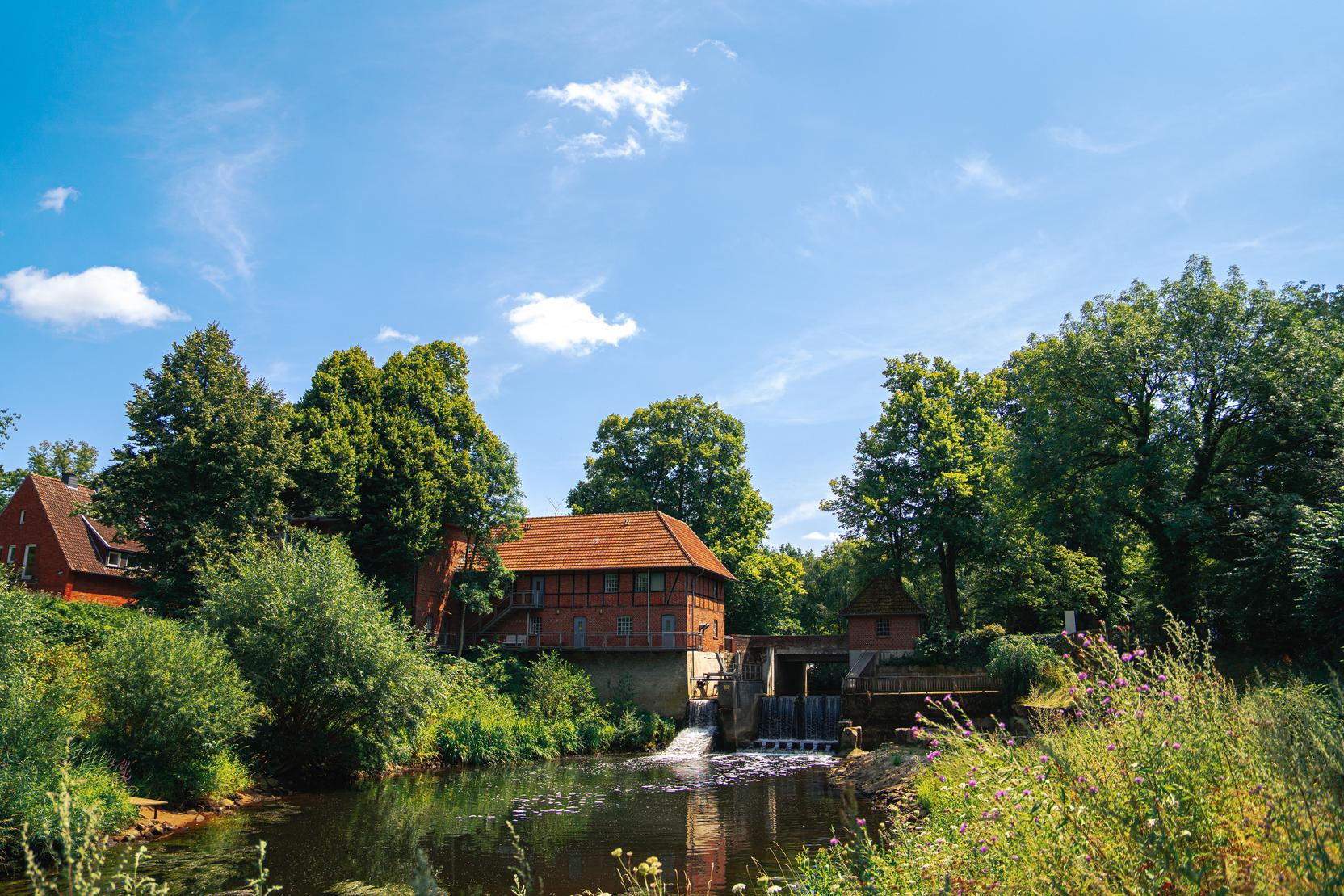 Stauwehr in der Ems in Telgte Stauwehr in der Ems in Telgte