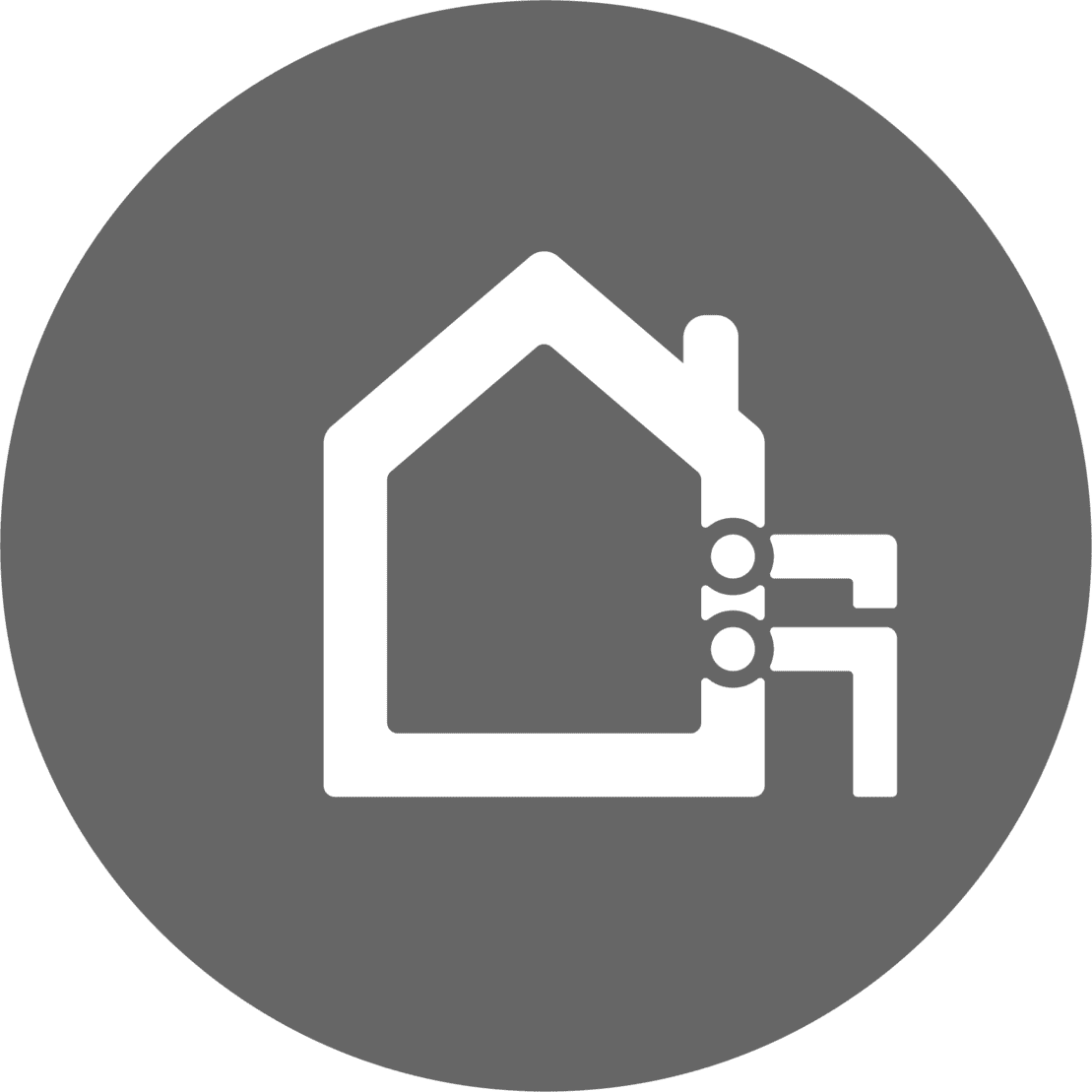 Icon Haus mit Leitungen