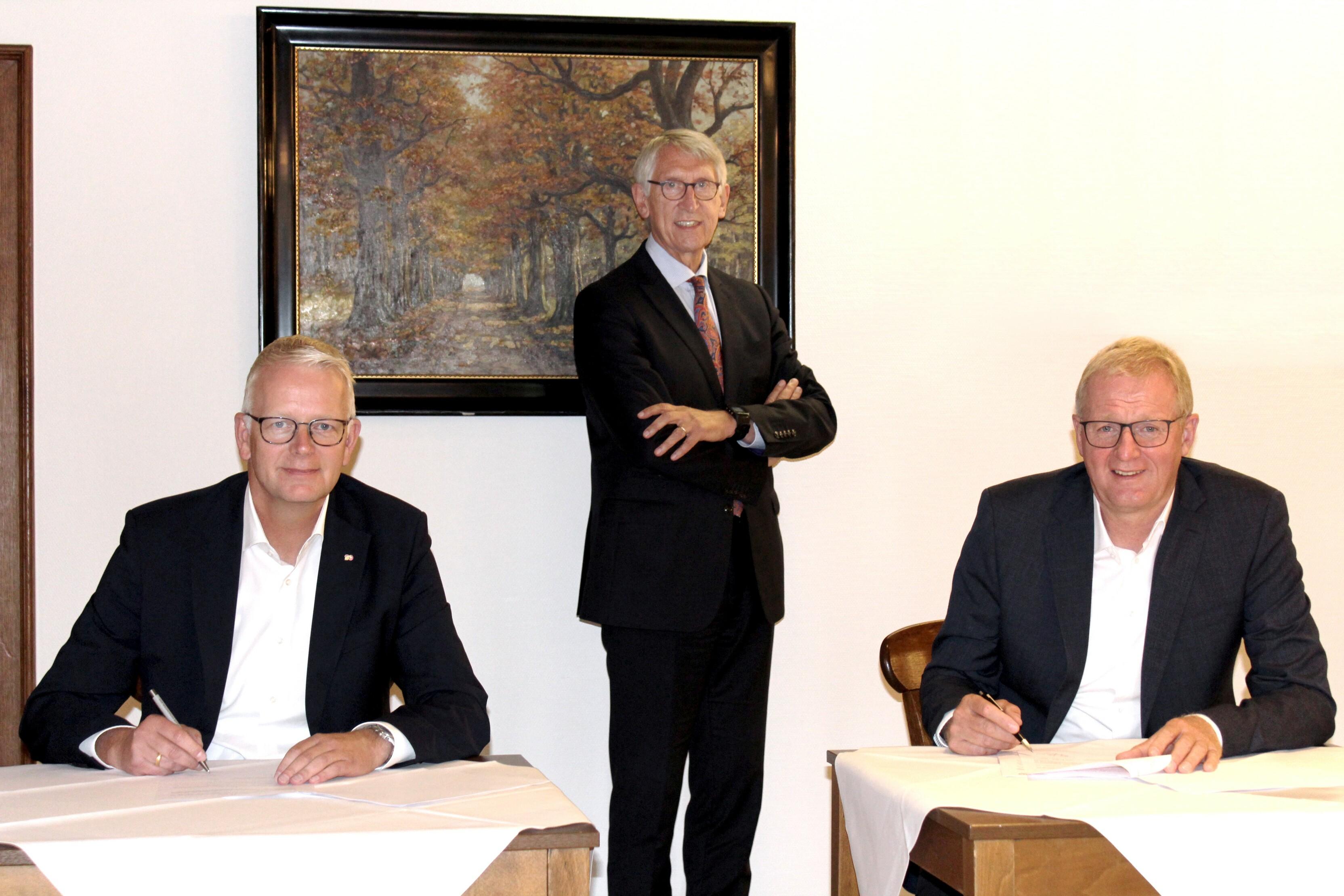 Stadtwerke Ostmünsterland Geschäftsführer Winfried Münsterkötter und Rolf Berlemann