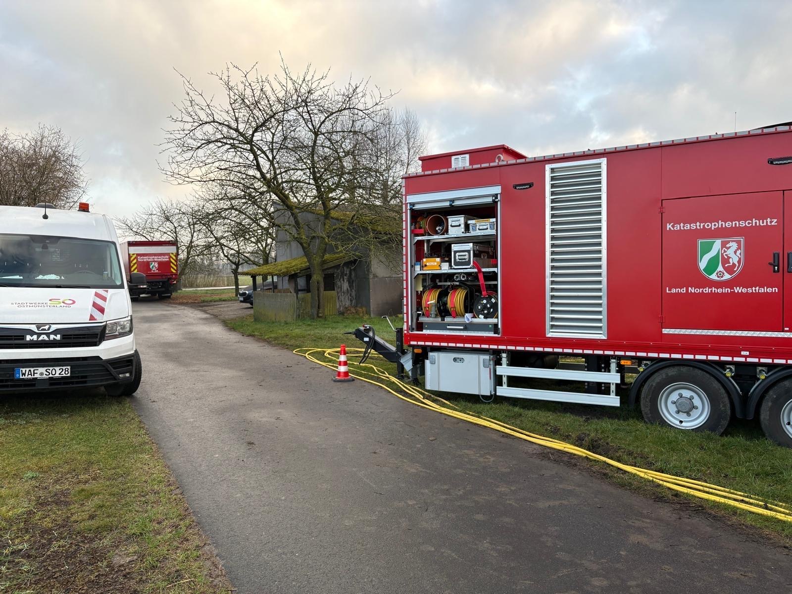 Notstromaggregat der Feuerwehr Telgte bei einer Übung